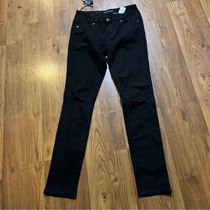 Pasion Black Denim Jean Skinny Pockets Ladies Size 11